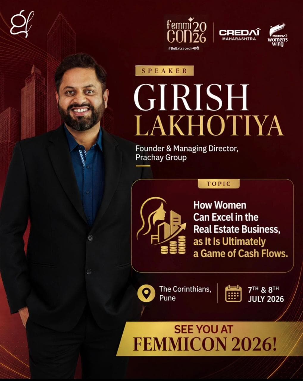 Girish Lakhotya, speaker at FEMMICon 2026
